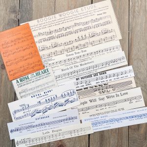 12 Vintage Sheet Music Ad Clippings