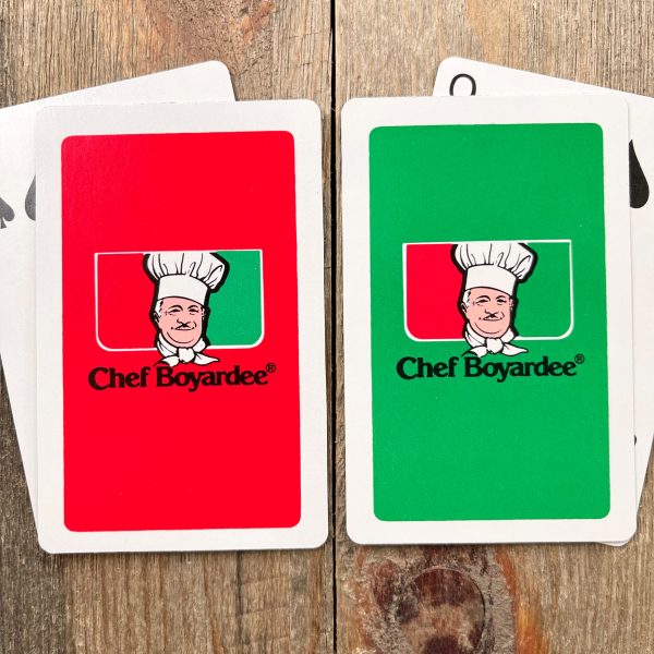 Four Vintage Chef Boyardee playing cards